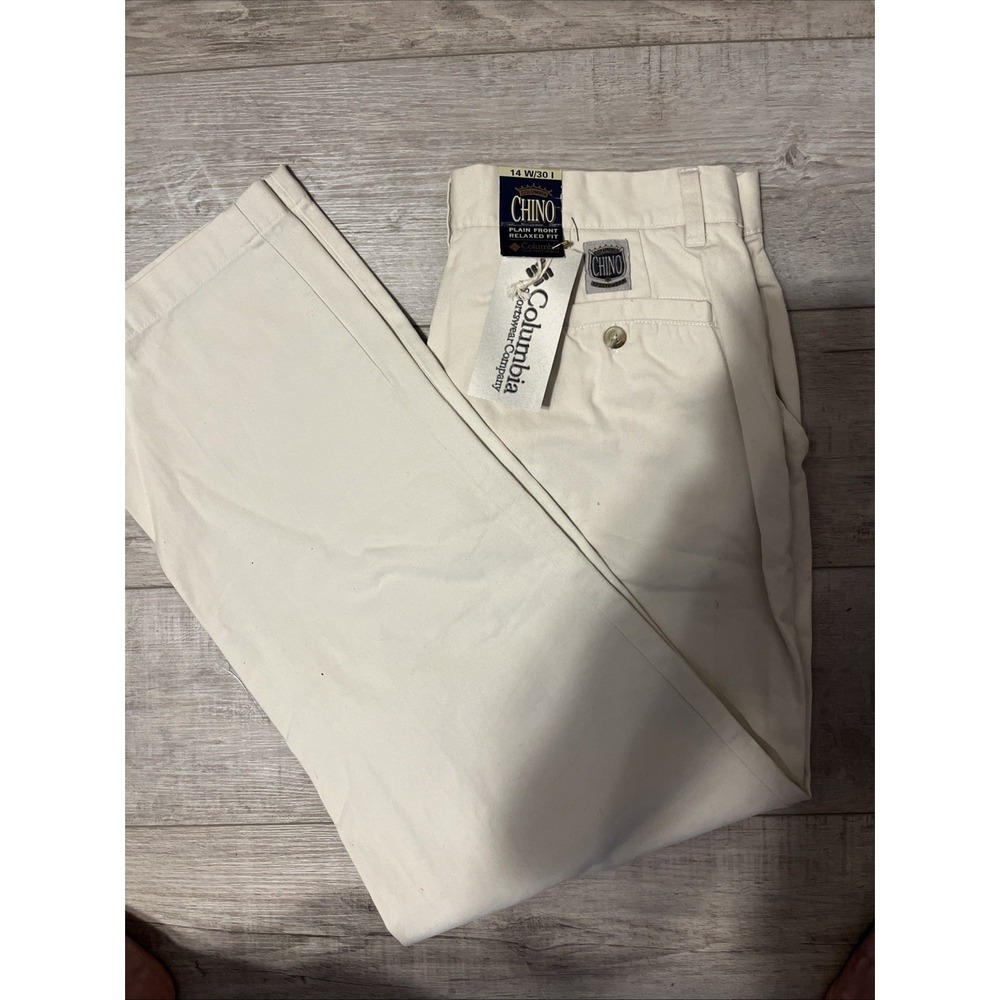 Columbia PFG Chino‎ Pants Womens 14/30  Tan Khaki Relaxed Front